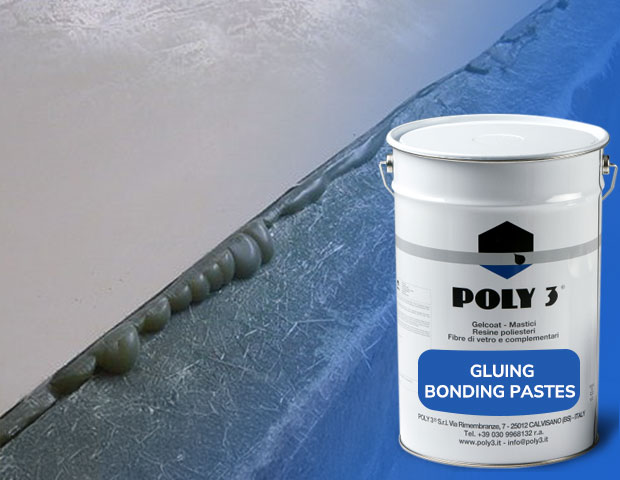 Gluing bonding pastes